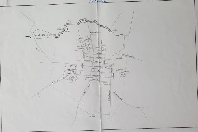 แผนที่ถนนในเขตเทศบาล
