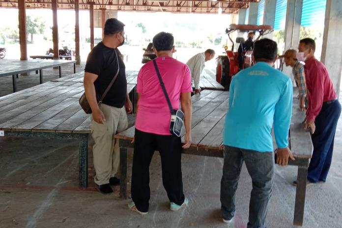 งานป้องกันฯ ร่วมปฏบัติงานจิตอาสา