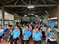 นายกเทศมนตรีตำบลบัวงาม พร้อมด้วยคณะผู้บริหาร กองสาธารณสุขและสิ่งแวดล้อม เข้าร่วมโครงการพระราชดำริด้านสาธารณสุข "โครงการควบคุมโรคขาดสารไอโอดีน ประจำปี 2568" ณ ศาลาประชาคมบ้านบัวงาม หมู่ที่ 1/1 ตำบลบัวงาม อำเภอเ